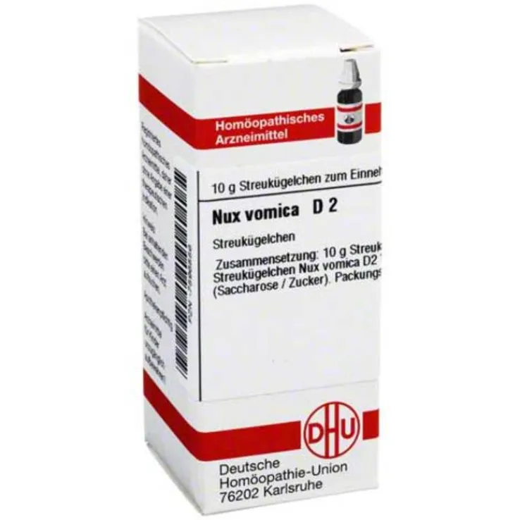 DHU Nux vomica D 2 Globuli, 10 g