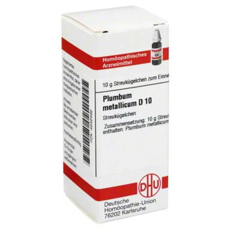 DHU Plumbum metallicum D 10 Globuli, 10 g