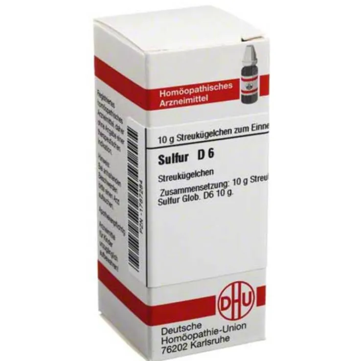 DHU Sulfur D 6 Globuli, 10 g