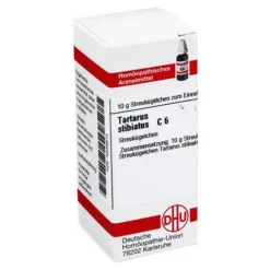 DHU Tartarus stibiatus C 6 Globuli, 10 g