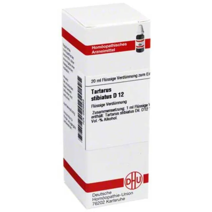 DHU Tartarus stibiatus D 12 Dilution, 20 ml