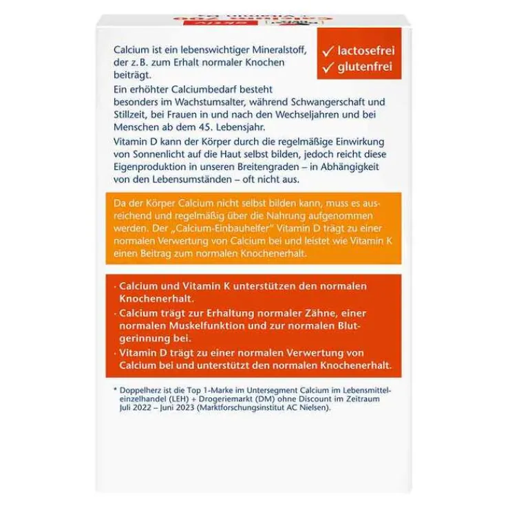 Doppelherz Calcium 700 + Vitamin D3 Tabletten, 30 St