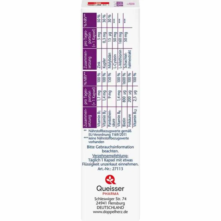 Doppelherz Haar Intensiv + Biotin Kapseln, 30 St