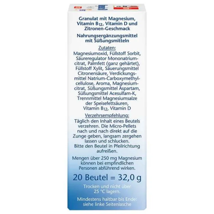 Doppelherz Magnesium 500 + B12 + D3 Depot Direct Pell., 20 St