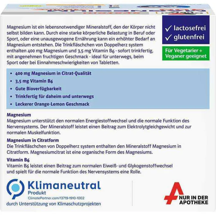 Doppelherz Magnesium 400 Liquid system Trinkampulle , 30 St