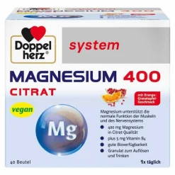 Doppelherz system Magnesium 400 Citrat Granulat, 40 St
