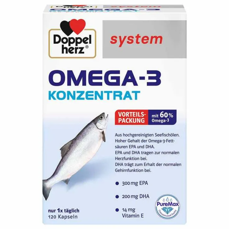 Doppelherz system Omega-3 Konzentrat Kapseln, 120 St