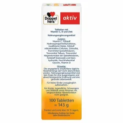 Doppelherz Vitamin C 1000 + D3 + Zink Depot Tabletten, 100 St