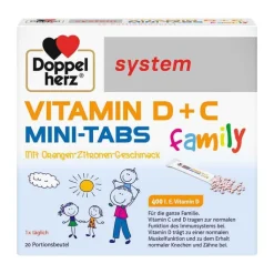 Doppelherz Vitamin D + C Mini-Tabs family system, 20 St
