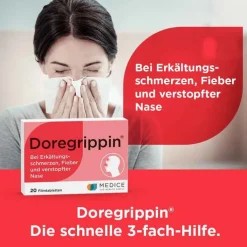Doregrippin bei Erkältungssymptomen, 20 St