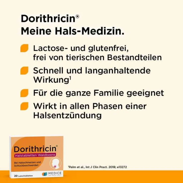 Dorithricin® Halstabletten Waldbeere bei Halsschmerzen, 20 St
