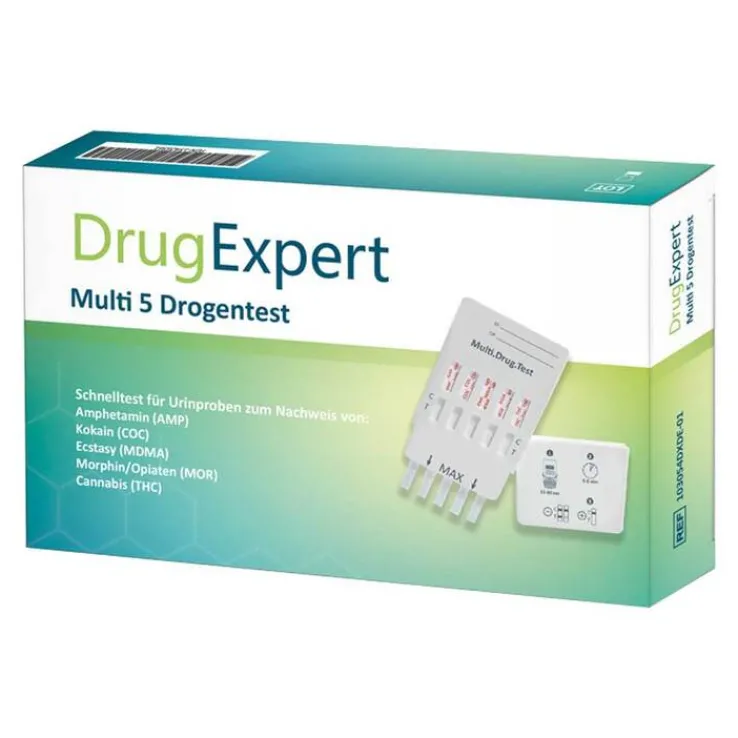 Drug Expert Multi 5 Amp Coc Mdma Mor Thc Teststreifen , 1 St