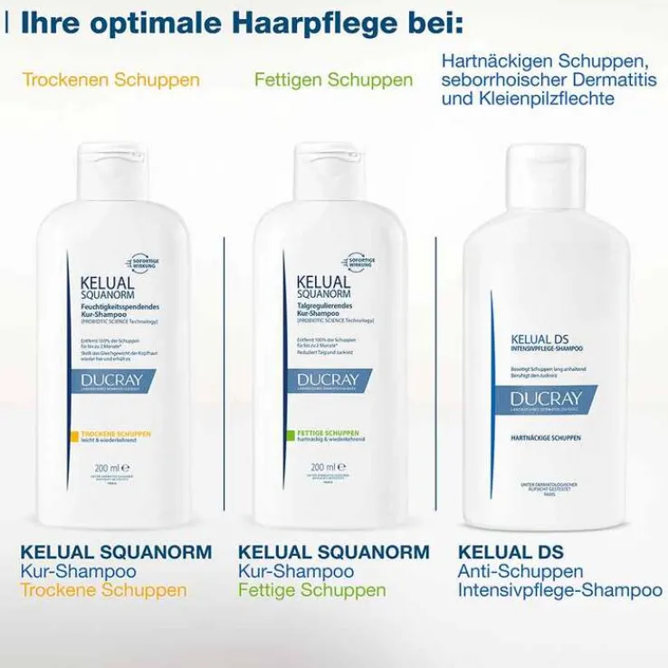 Ducray Kelual Squanorm Anti-Schuppen Shampoo trocken, 200 ml