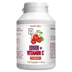 Eisen 40 mg + Vitamin C 40 mg Kapseln, 120 St