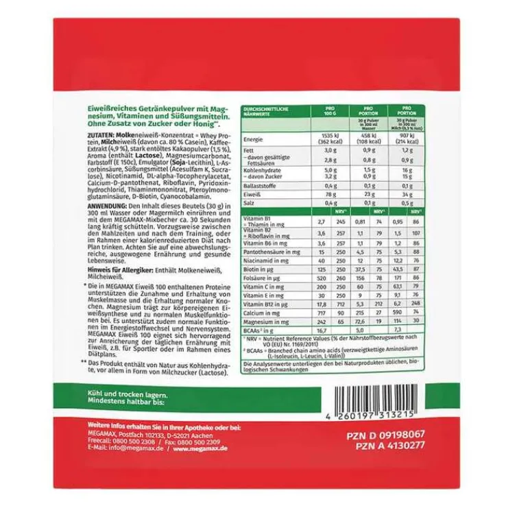 Eiweiss 100 Cappuccino Megamax Pulver, 30 g