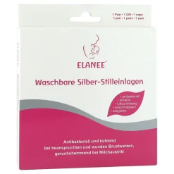 Elanee Stilleinlagen Silber waschbar, 2 St