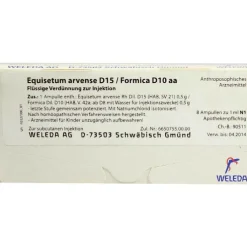 Equisetum arvense D 15 / Formica D 10 aa Ampullen, 8X1 ml
