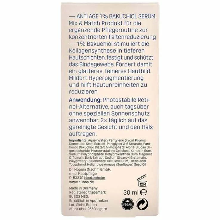Eubos Anti-Age 1% Bakuchiol Serum Konzentrat, 30 ml