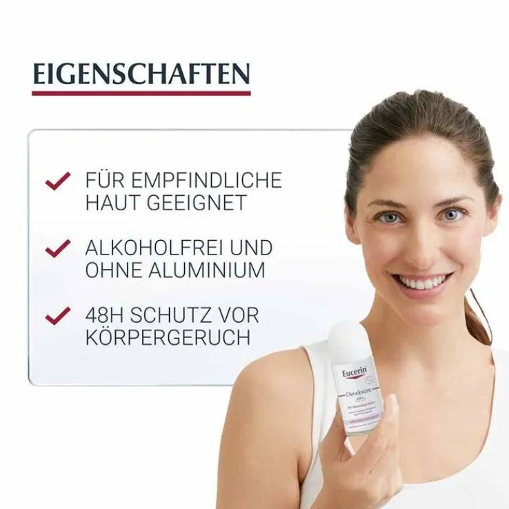 Eucerin Deodorant Roll-on 0% Aluminium Doppelpack, 2X50 ml