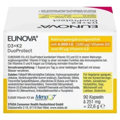 Eunova Duoprotect D3 + K2 4000 I.E. / 80 µg Kapseln , 2X90 St