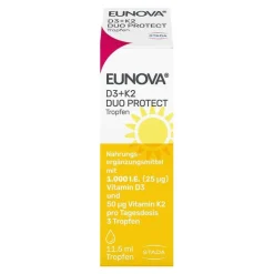 Eunova Duoprotect D3 + K2 1000 I.E. / 50 µg Tropfen, 11.5 ml