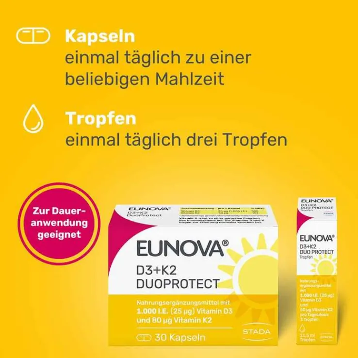 Eunova Duoprotect D3 + K2 1000 I.E. / 50 µg Tropfen, 11.5 ml