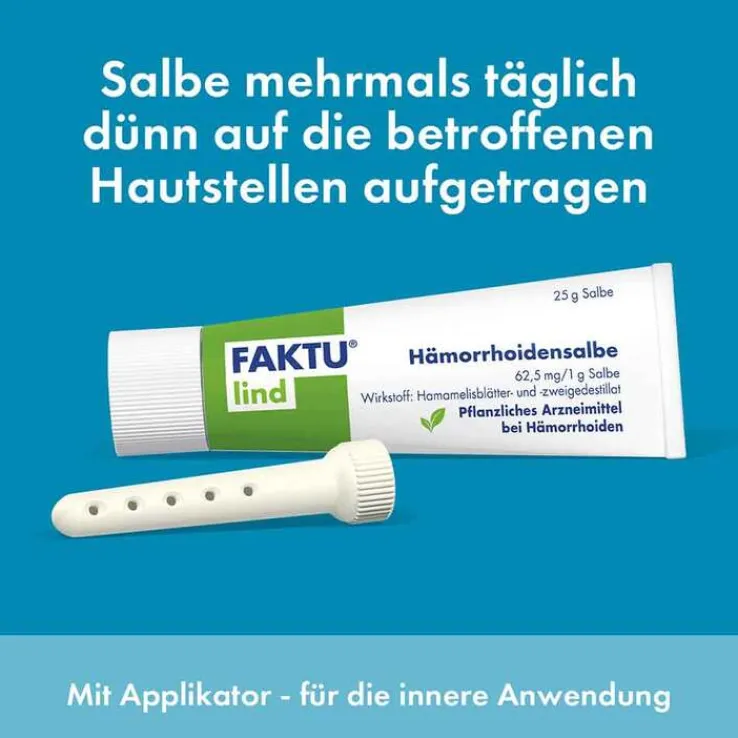 FAKTU lind Hämorrhoidensalbe mit Hamamelis, 25 g