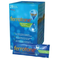 Ferrotone natürliches Eisen plus Vitamin C Apfel Beutel , 28X25 ml