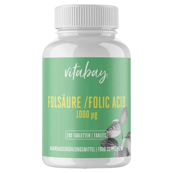 Folsäure 1000 µg Calcium-L-Methylfolat vegan Tabletten , 240 St