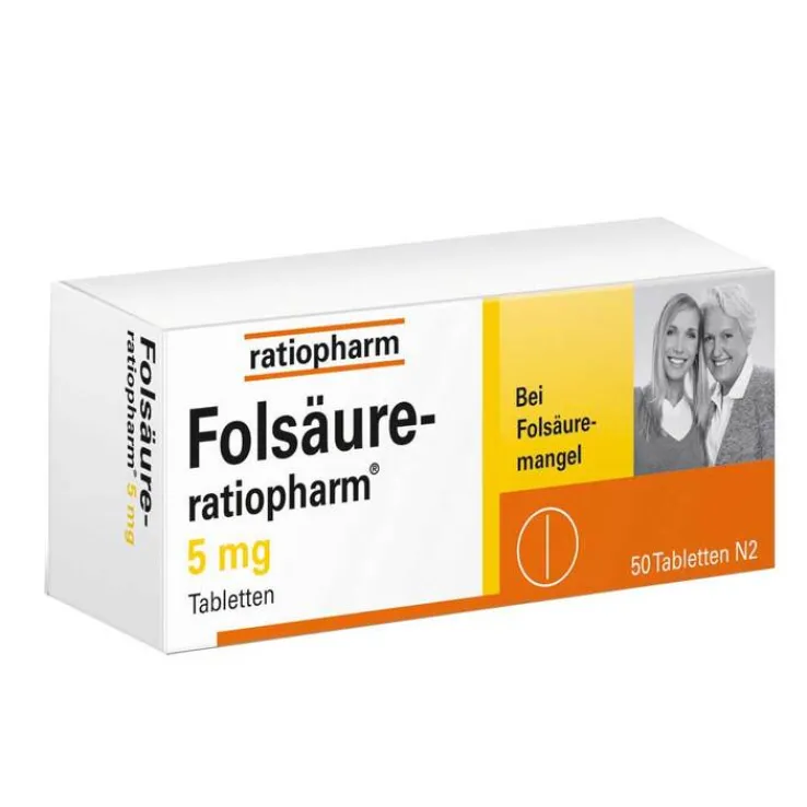 Folsäure Ratiopharm 5 mg Tabletten, 50 St