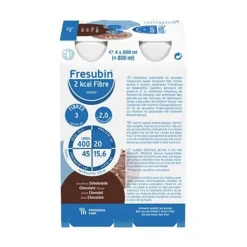 Fresubin 2 kcal fibre Drink Schokolade Trinkflasche, 4X200 ml