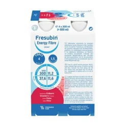 Fresubin Energy Fibre Drink Erdbeere Trinkflasche, 6X4X200 ml