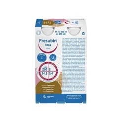 Fresubin Hepa Drink Cappuccino Trinkflasche, 6X4X200 ml