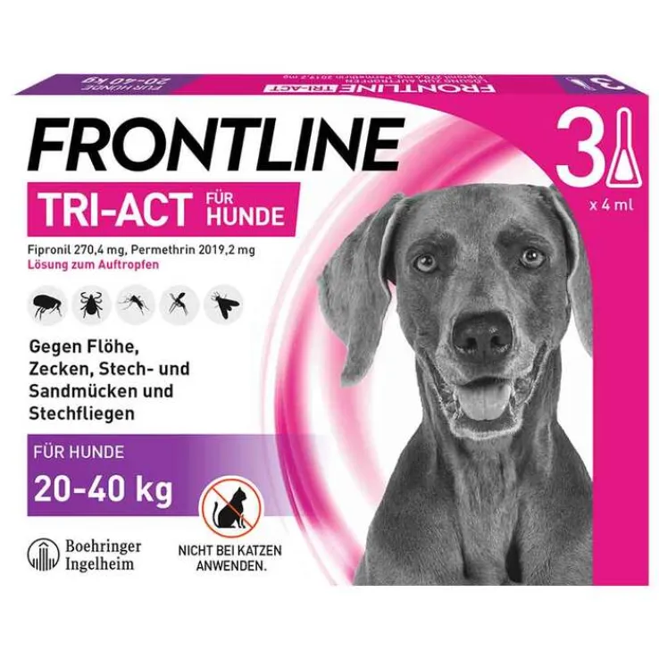FRONTLINE TRI-ACT® gegen Zecke, Floh und fliegende Insekten bei Hunden (20-40kg), 3 St