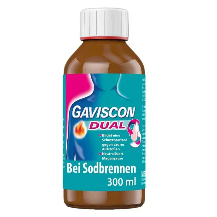 GAVISCON® Dual Suspension mit Zweifachwirkung gegen Sodbrennen, 300 ml