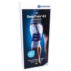 Genutrain A3 Kniebandage links Größe 4 titan, 1 St