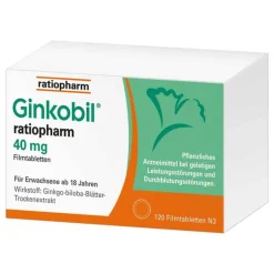 Ginkobil ratiopharm 40mg mit Ginkgo biloba, 120 St