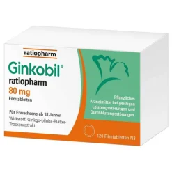 Ginkobil ratiopharm 80mg mit Ginkgo biloba, 120 St