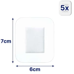 Hansaplast AQUA PROTECT XL Wundverband steril 6x7 cm, 5 St