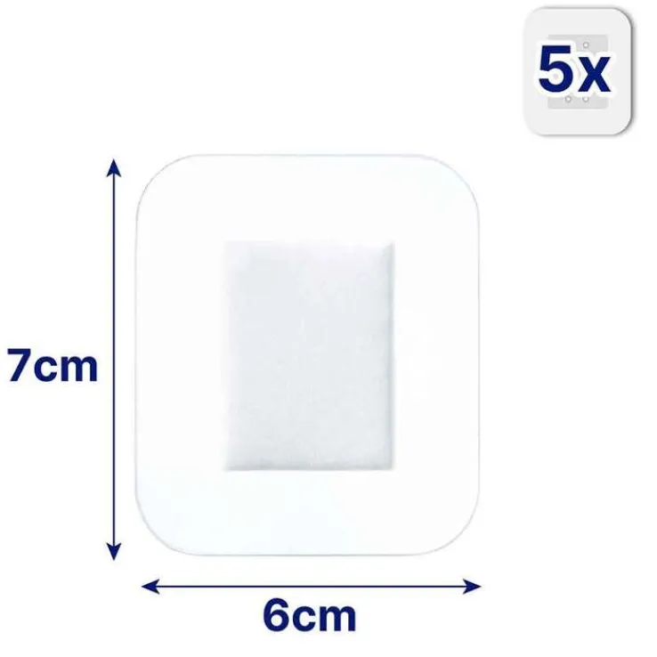 Hansaplast AQUA PROTECT XL Wundverband steril 6x7 cm, 5 St