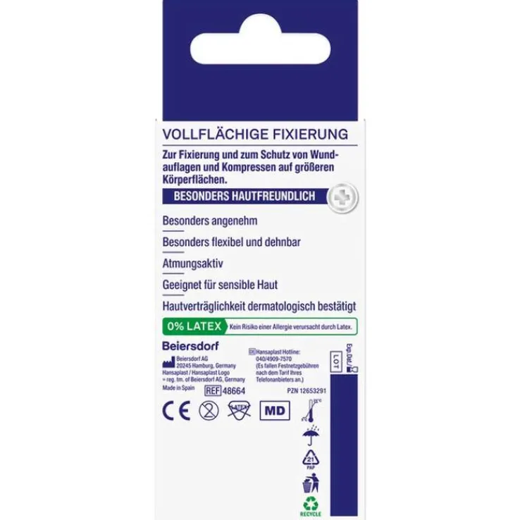 Hansaplast vollflächige Fixierung 10 cmx2 m, 1 St