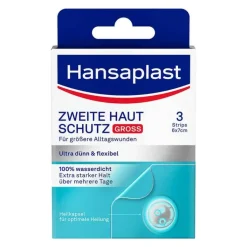 Hansaplast Zweite Haut Schutz Pflaster gross, 3 St