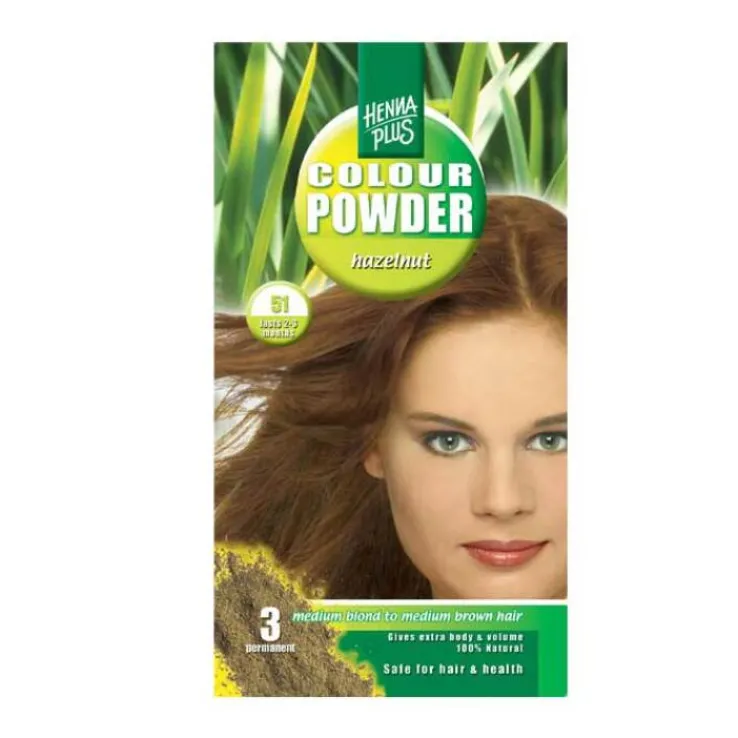 Hennaplus Colour Powder Hazelnut, 100 g