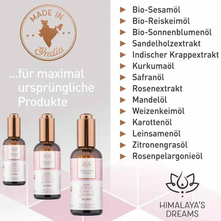 Himalayas Dreams Ayurveda Körper & Gesichtsöl Rose, 100 ml