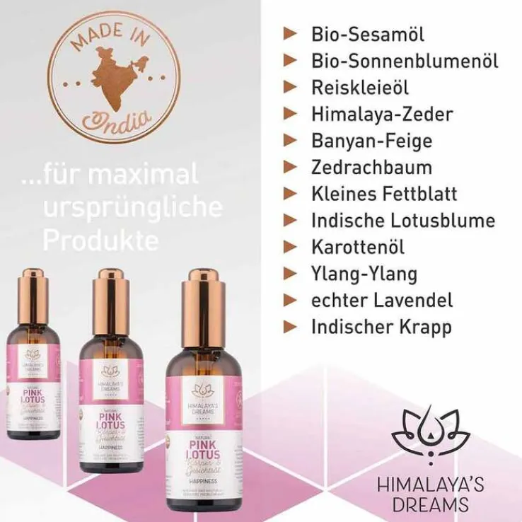 Himalayas Dreams Ayurveda Körper & Gesichtsöl pink Lotus, 100 ml