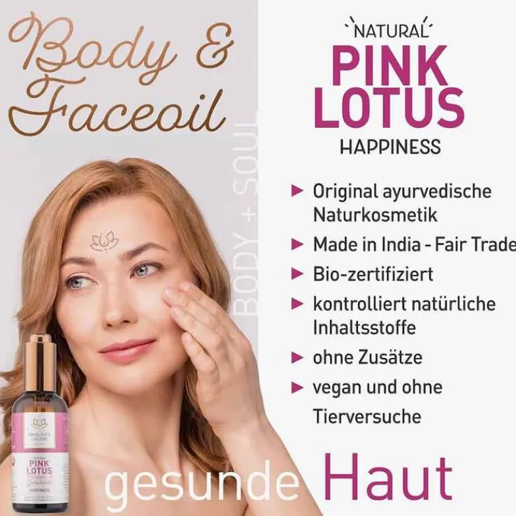 Himalayas Dreams Ayurveda Körper & Gesichtsöl pink Lotus, 100 ml