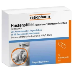 Hustenstiller Ratiopharm Dextromethorphan Kapseln, 10 St