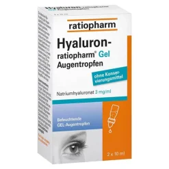Hyaluron-Ratiopharm Gel Augentropfen, 2X10 ml