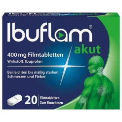 Ibuflam® akut: 400 mg Ibuprofen Schmerztabletten, 20 St