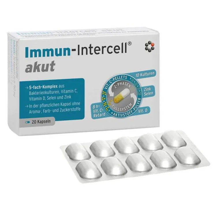Immun Intercell akut Hartkapseln mit veränderter Wirkstofffreisetzung, 20 St